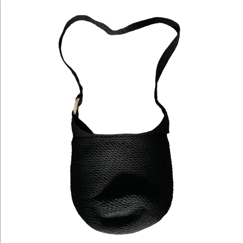 Chain Weave Pattern Lined Black Crossbody/Shoulde… - image 4